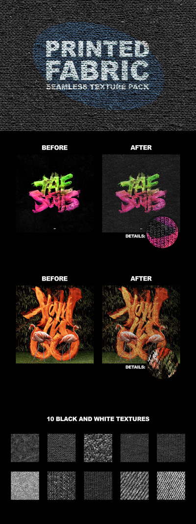 印花布料纹理图案 (psd,pat)