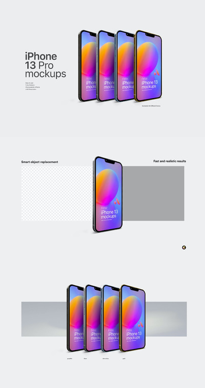 高品质的iPhone 13 APP UI样机展示模型mockups