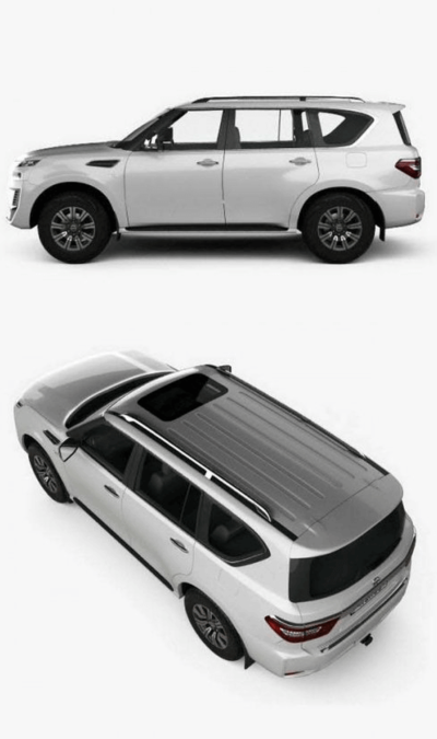 日产 Patrol Ti L 2020 汽车越野车3D模型下载 (C4D,FBX,OBJ,MAX)