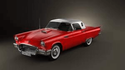 福特 Thunderbird 1956 复古汽车3D模型下载 (FBX,OBJ,MAX)