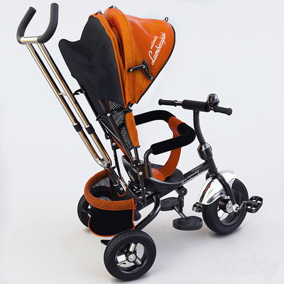 兰博基尼儿童自行车推车3D模型（OBJ,FBX,MAX）