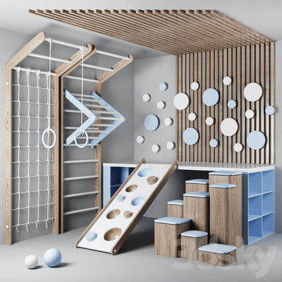 室内儿童运动器材3D模型（FBX,MAX）