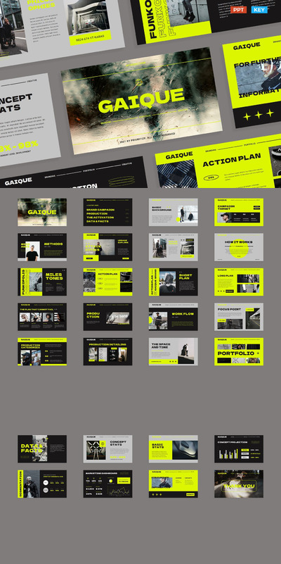 现代深绿色企业投资组合和简介模板(PPTX,PPT,KEY)