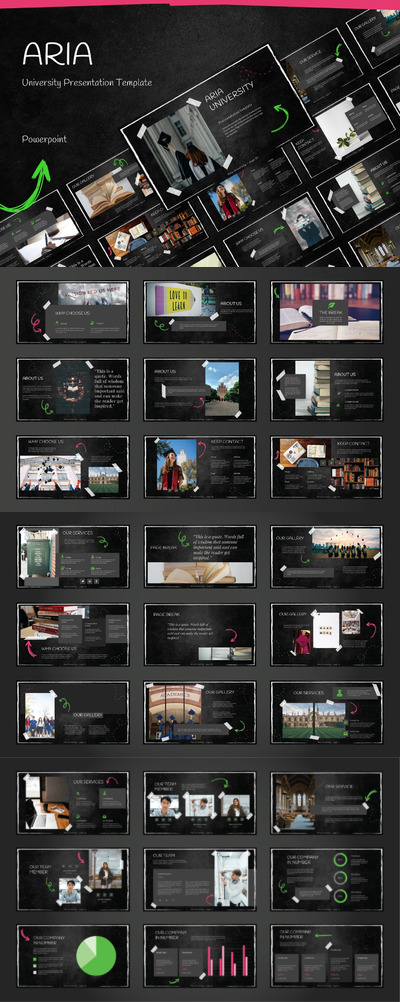 精美大学主题PPT模板 (PPTX)
