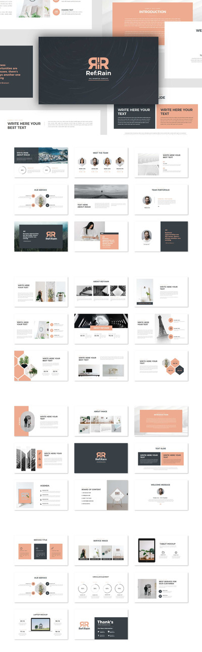 优雅专业的PPT设计模型(PPT,PPTX)