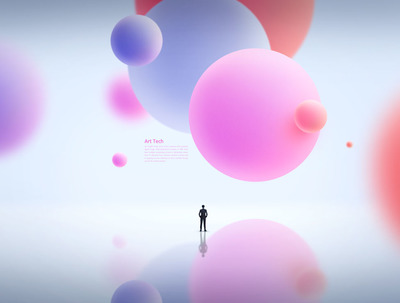 渐变模糊圆形抽象背景素材 (psd)