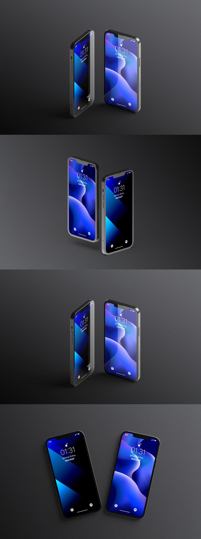 新款iPhone 13手机产品样机(PDF,PSD)