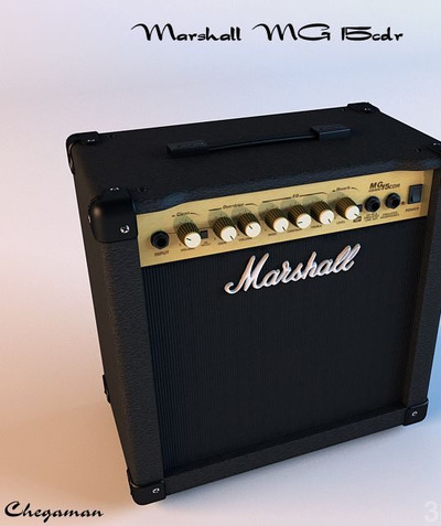Marshall MG15 cdr 吉他组合音响音箱放大器3D模型下载 (MAX)