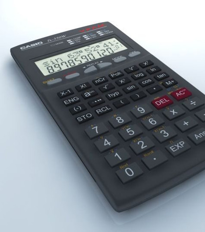 卡西欧 Casio fx 350W 计算器3D模型下载 (MAX)