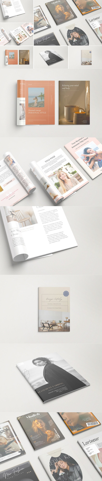 宣传册画册目录内页模型(PSD,PDF)