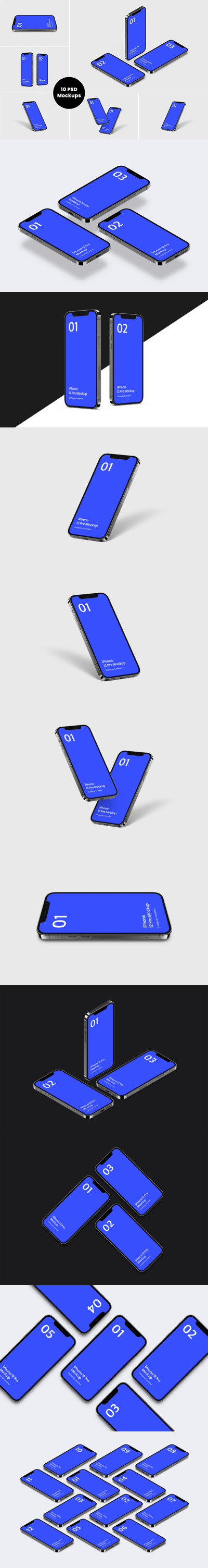 iPhone12Pro手机产品模型1.0 (PSD)