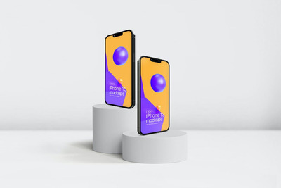 新推出的iPhone 13手机模型(PSD)