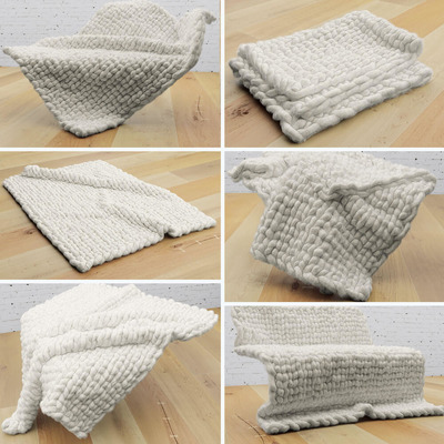 米色粗线编织毯子3D模型（FBX,MAX）