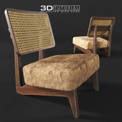 藤条编织的个性沙发椅3D模型下载 (Max)