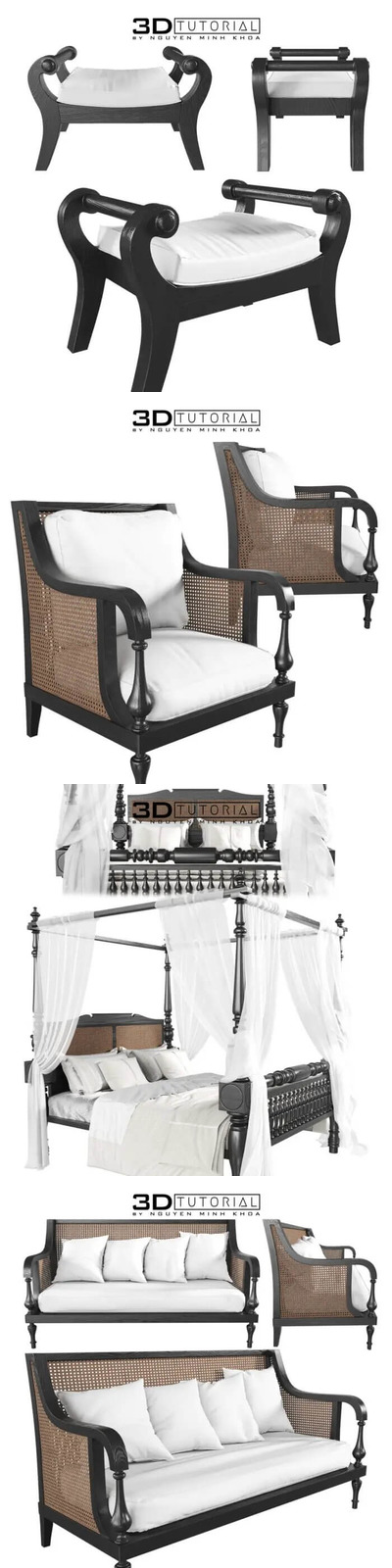 印度风格的沙发3D模型下载 (Max)