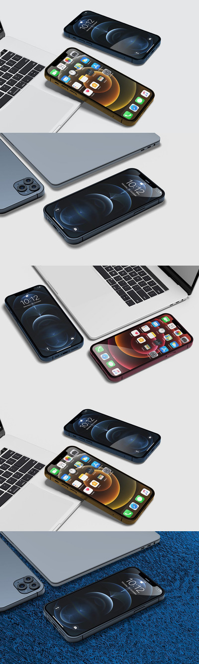 高端iPhone 12 Pro手机产品样机V.3 (PSD,PDF)