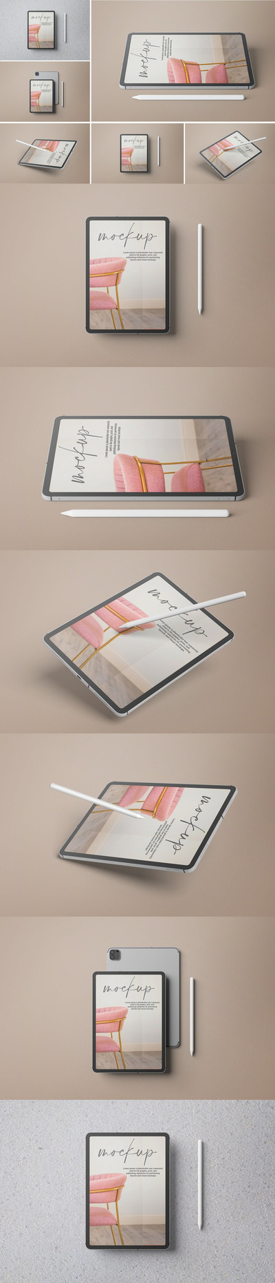 高端平板电脑页面样机(PSD,PDF)