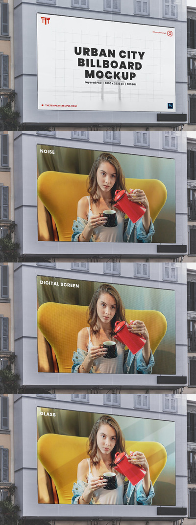 城市建筑广告牌模型 04 (PSD)