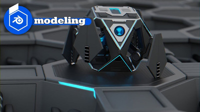 Blender科幻外星机器人3D模型下载（Blend）