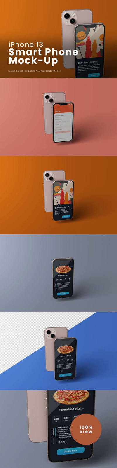 现代新款iPhone 13产品模型(PSD)