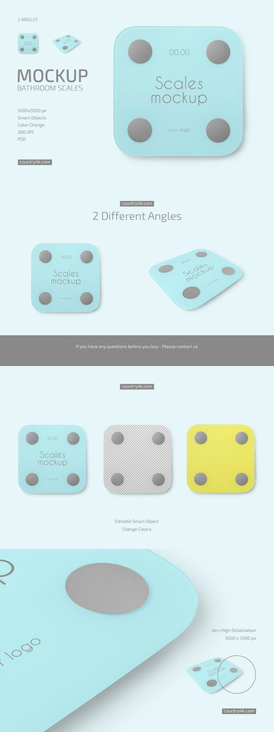 浴室体重秤样机 (psd)