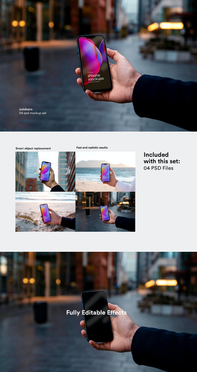 iPhone手机产品样机(PSD)