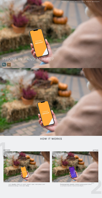iPhone 13 Pro Ma万圣节主题展示样机(PSD,PDF)