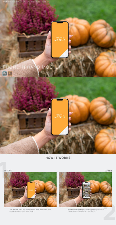 iPhone 13 Pro Max万圣节主题模型 (PSD,PDF)