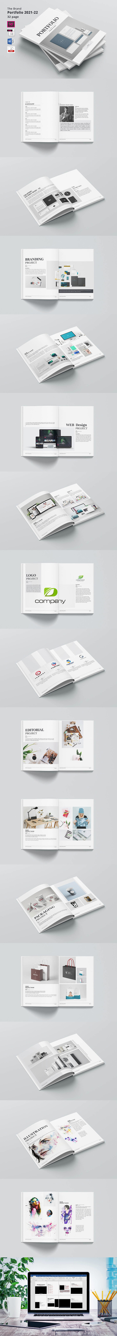 作品集/品牌宣传册模板 (indd)