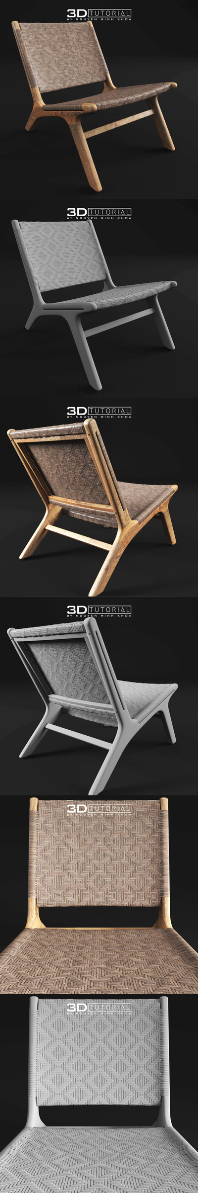 户外编制藤椅3D模型下载 (Max)