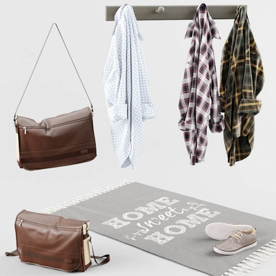 衣服皮包和鞋子地毯3D模型（FBX,MAX）