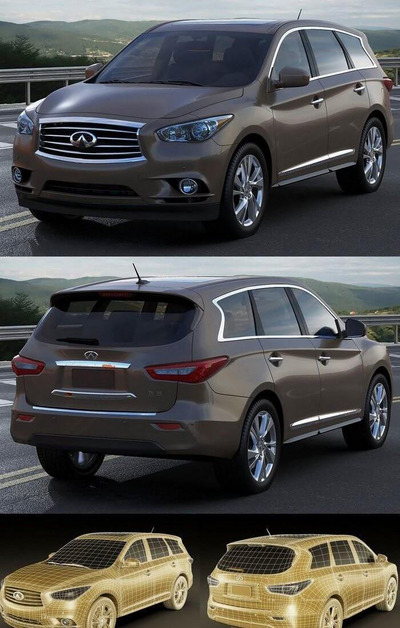 英菲尼迪  JX 2013 汽车越野车3D模型下载 (MAX,3DS,FBX,OBJ,C4D,LWO,TEX)