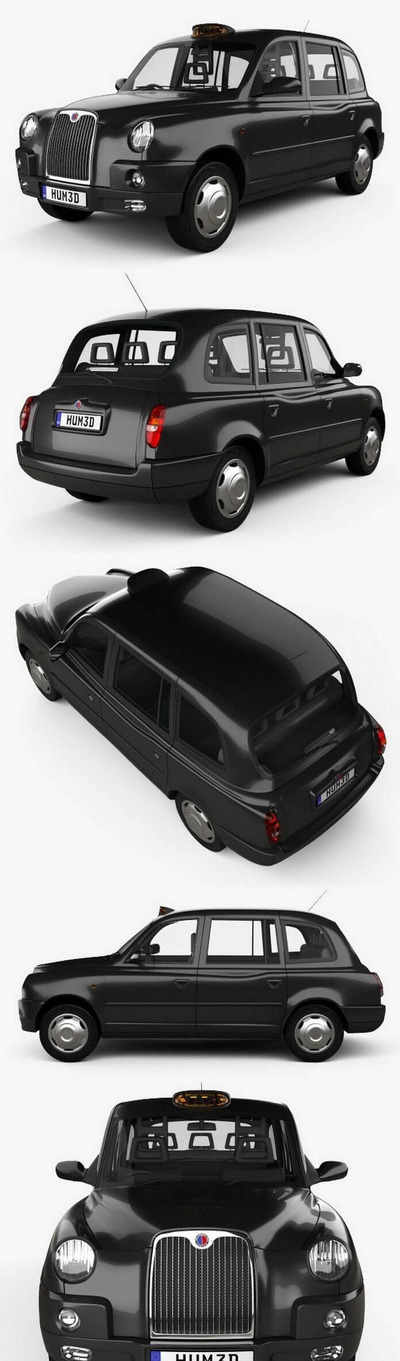 伦敦出租车 LTI TX4 London Taxi 2006 汽车3D模型下载 (MAX,3DS,FBX,OBJ,C4D,LWO)