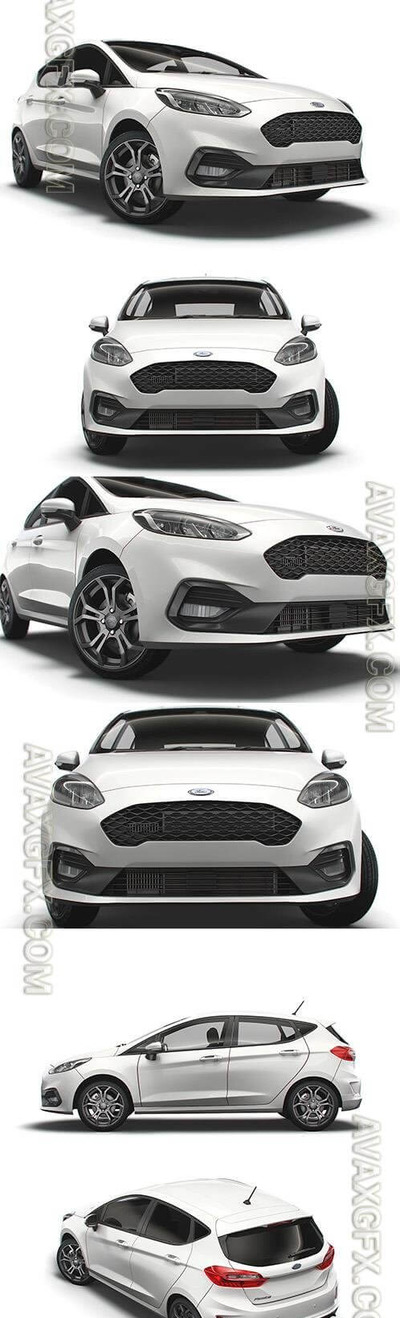 福特嘉年华 5d 2021 小汽车3D模型下载 (MAX,OBJ,FBX,3DS,C4D)