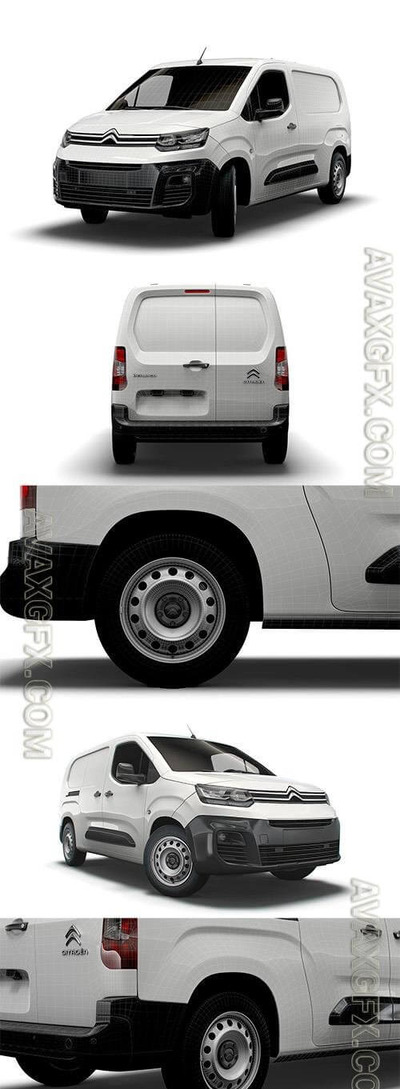 雪铁龙  Berlingo Van LWB 2021 商务车汽车3D模型下载 (MAX,OBJ,FBX,3DS,C4D)