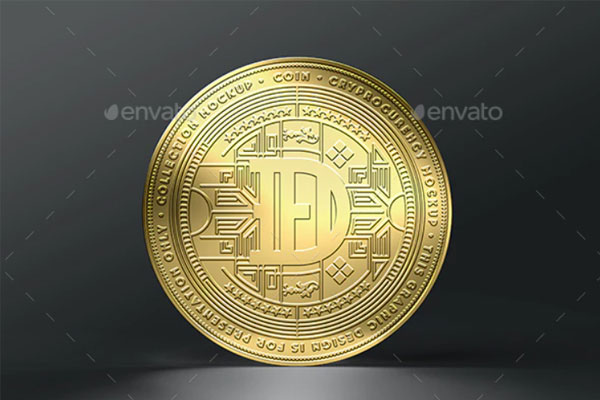 金币/硬币徽章Logo设计样机 (psd)