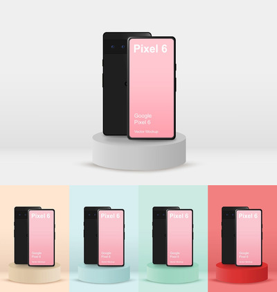 高端谷歌Pixel 6手机模型(AI,PSD)
