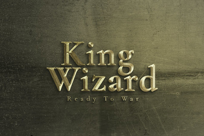 不锈钢金色标志文字效果 (PSD)