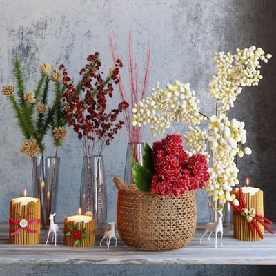 冬季装饰花束3D模型（FBX,MAX）