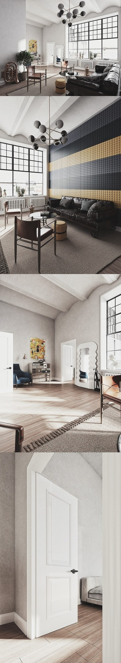 公寓内部家具及装饰设计3D模型（MAX,FBX,OBJ）