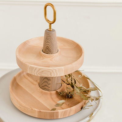 Babel木制双层蛋糕点心盘3D模型（OBJ,FBX,MAX）