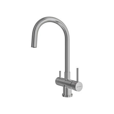 Akita双手柄不锈钢水龙头3D模型（OBJ,FBX,MAX）