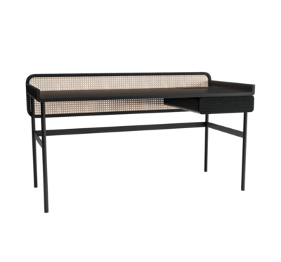 Carrara黑色金属框架写字桌3D模型（OBJ,FBX,MAX）