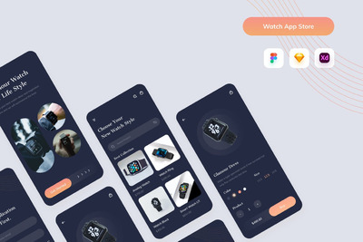 手表商店电商  App  UI KITs (FIG,SKETCH,XD)