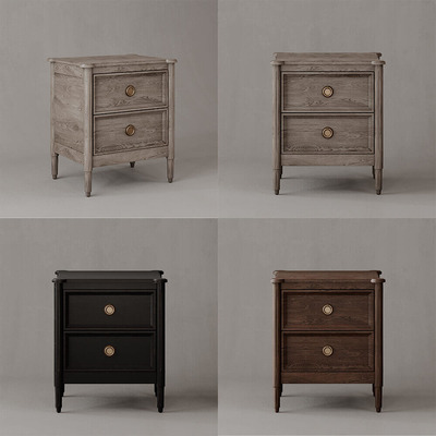 Michelle实木抽屉柜床头柜多组颜色3D模型（OBJ,FBX,MAX）