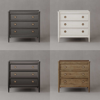 Michelle实木抽屉柜床头柜3D模型（OBJ,FBX,MAX）