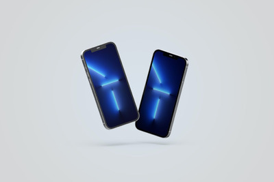 iPhone 13 Pro Max 手机组合样机 (PSD)