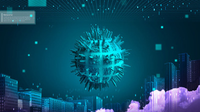 元宇宙星球虚拟世界海报背景素材 (psd)