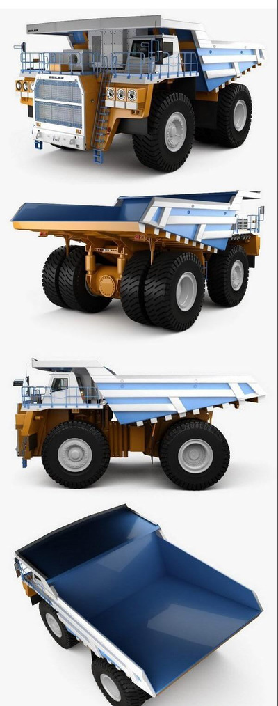 别拉斯 BelAZ 75603 自动倾卸卡车 2012 汽车3D模型下载 (MAX,3DS,FBX,OBJ,C4D,LWO)