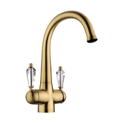 Okinava金色双手柄水龙头3D模型（OBJ,FBX,MAX）